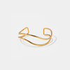 Minimalist Stainless Steel Cuff Bracelet Gold One Size Bracelets - Tophatter Daily Deals