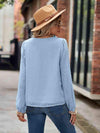 Swiss Dot V-Neck Long Sleeve Blouse Blouses - Tophatter Daily Deals