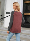 Round Neck Raglan Sleeve T-Shirt Women's T-Shirts - Tophatter Daily Deals