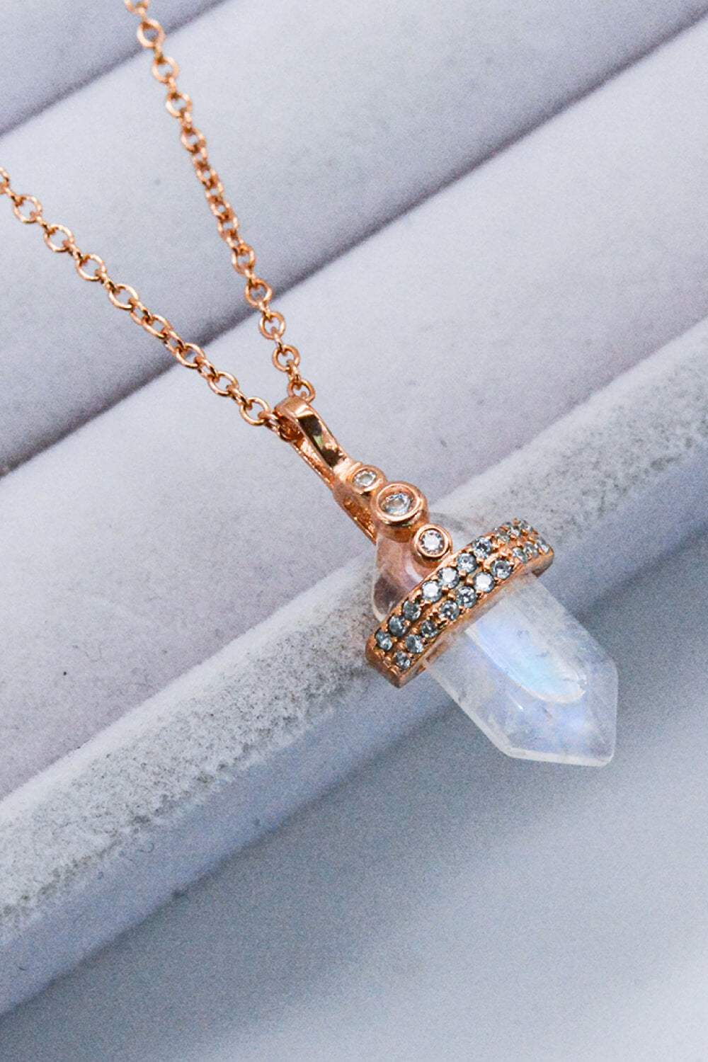 925 Sterling Silver Moonstone Pendant Necklace Moonstone - Tophatter Daily Deals