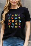 Simply Love Full Size Butterfly Graphic Cotton Tee Women's T-Shirts - Tophatter Daily Deals