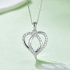 Moissanite 925 Sterling Silver Heart Shape Necklace Silver One Size Moissanite - Tophatter Daily Deals