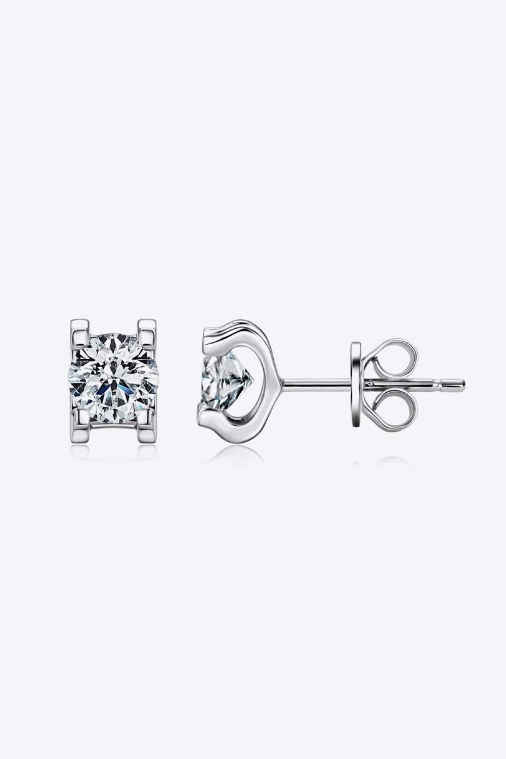 Moissanite 925 Sterling Silver Stud Earrings Moissanite - Tophatter Daily Deals