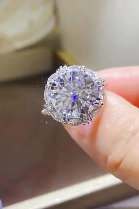 5 Carat Moissanite 925 Sterling Silver Ring Moissanite - Tophatter Daily Deals