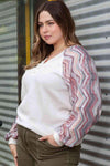 Plus Size Sweatshirt with Button Detail Blouses - Tophatter Daily Deals