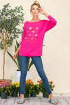 Celeste Full Size Heart Graphic Long Sleeve T-Shirt Blouses - Tophatter Daily Deals