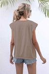 Round Neck Cap Sleeve Tee Women's T-Shirts - Tophatter Daily Deals