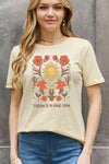 Simply Love Full Size TODAY IS A GOOD DAY Graphic Cotton Tee Ivory Women's T-Shirts - Tophatter Daily Deals