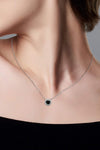 Two-Tone 1 Carat Moissanite Round Pendant Necklace Moissanite - Tophatter Daily Deals