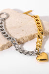 Chain Heart Charm Bracelet Bracelets - Tophatter Daily Deals