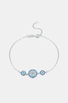 925 Sterling Silver Artificial Turquoise Bracelet Silver One Size Bracelets - Tophatter Daily Deals