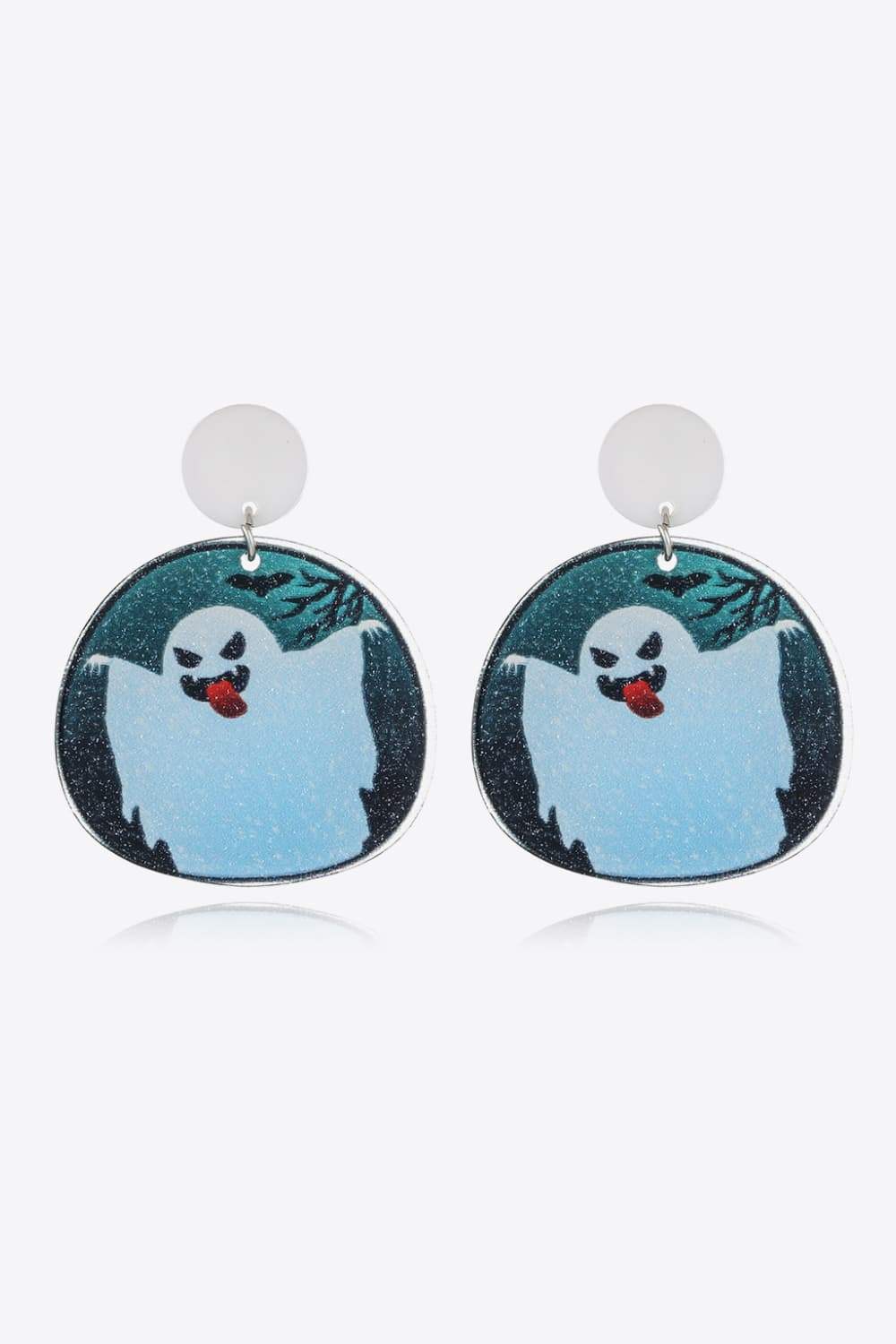 Halloween Theme Earrings Big Ghost One Size Earrings - Tophatter Daily Deals