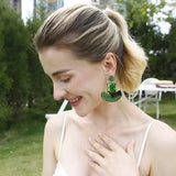 Bead Sequin Hat Shape Dangle Earrings Earrings - Tophatter Daily Deals