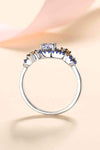 Moissanite Contrast 925 Sterling Silver Ring Moissanite - Tophatter Daily Deals