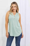 BOMBOM One Wish Ribbed Knit Top in Gum Leaf Gum Leaf Blouses - Tophatter Daily Deals