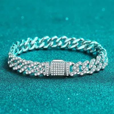 4.63 Carat Moissanite 925 Sterling Silver Bracelet Silver One Size Moissanite - Tophatter Daily Deals