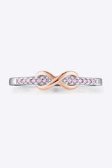 Zircon Crisscross 925 Sterling Silver Ring Silver Rose Rings - Tophatter Daily Deals