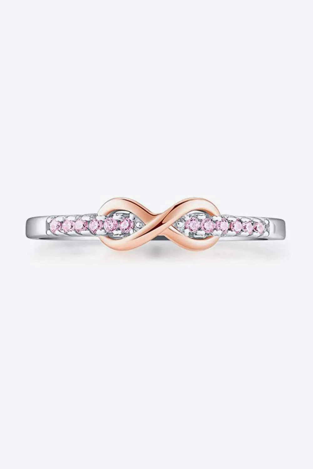 Zircon Crisscross 925 Sterling Silver Ring Silver Rose Rings - Tophatter Daily Deals