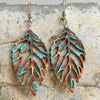 Leaf Shape Wooden Dangle Earrings Style A One Size Earrings - Tophatter Daily Deals