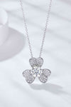 Moissanite Clover Pendant Necklace Silver One Size Moissanite - Tophatter Daily Deals