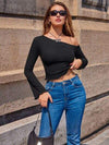 Ribbed Flare Sleeve Cropped T-Shirt Women's T-Shirts - Tophatter Daily Deals