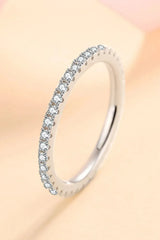 Curious Time 925 Sterling Silver Moissanite Ring Moissanite - Tophatter Daily Deals