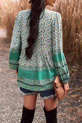 Tassel Tie Long Sleeve Peplum Blouse Blouses - Tophatter Daily Deals