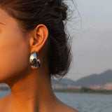 18K Gold-Plated Moon Crescent Earrings Earrings - Tophatter Daily Deals