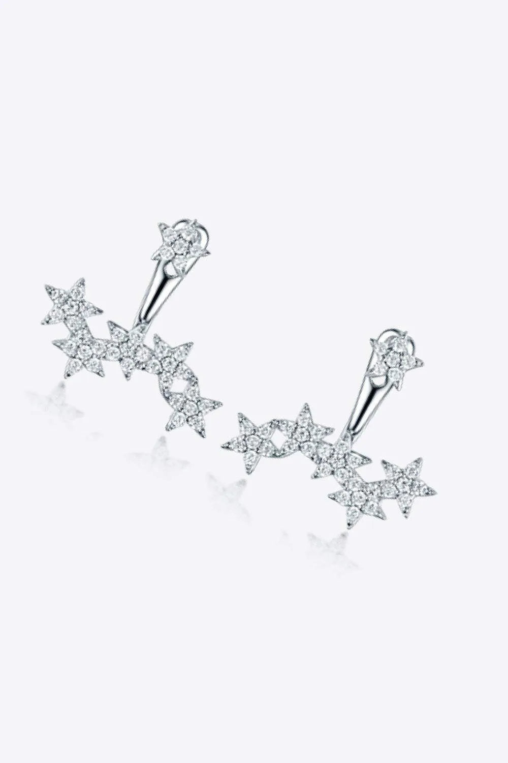 Zircon Star 925 Sterling Silver Single Earring Earrings - Tophatter Daily Deals