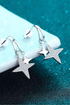 Moissanite Star Rhodium-Plated Drop Earrings Moissanite - Tophatter Daily Deals