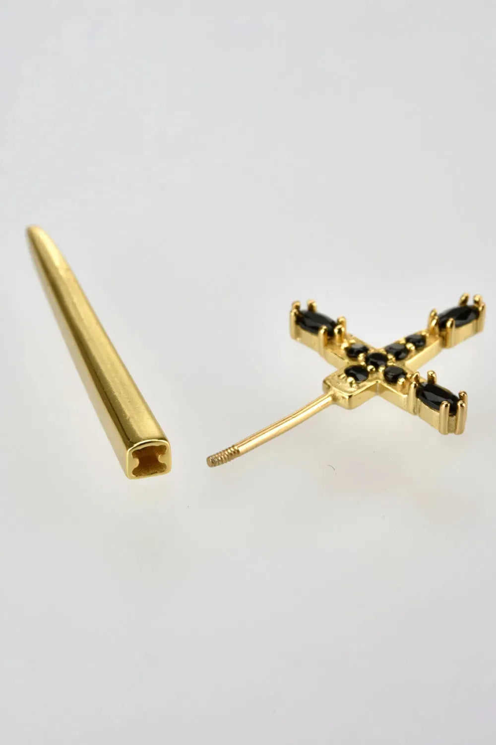 Zircon 925 Sterling Silver Sword Single Ear Jacket Earring Earrings - Tophatter Daily Deals
