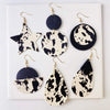 Genuine Cowhide Leather Dangle Earrings Earrings - Tophatter Daily Deals