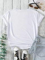 XOXO Leopard Round Neck Short Sleeve T-Shirt Women's T-Shirts - Tophatter Daily Deals