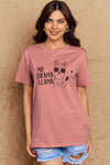 Simply Love Full Size NO DRAMA LLAMA Graphic Cotton Tee Women's T-Shirts - Tophatter Daily Deals