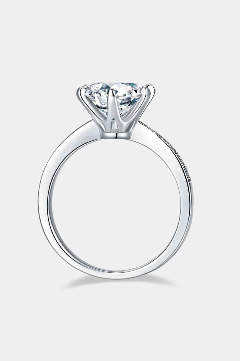 3 Carat Moissanite Side Stone Ring Moissanite - Tophatter Daily Deals