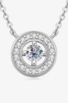 925 Sterling Silver Moissanite Geometric Pendant Necklace Moissanite - Tophatter Daily Deals