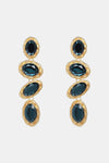 Geometrical Shape Resin Dangle Earrings Peacock Blue One Size Earrings - Tophatter Daily Deals