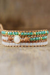 Crystal & Opal Triple-Layered Beaded Bracelet Bracelets - Tophatter Daily Deals