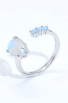 18K Rose Gold-Plated Moonstone Open Ring Moonstone - Tophatter Daily Deals