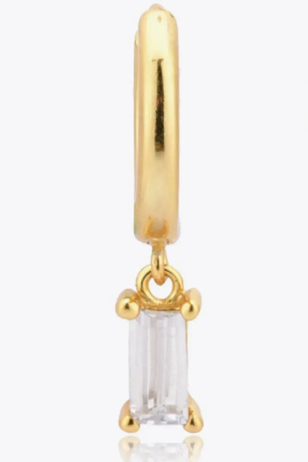 Zircon Huggie Drop Earrings Earrings - Tophatter Daily Deals