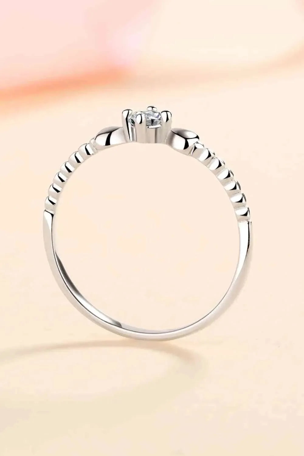 Adored Moissanite Heart 925 Sterling Silver Ring Moissanite - Tophatter Daily Deals