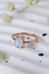 High Quality Natural Moonstone 925 Sterling Silver Ring Moonstone - Tophatter Daily Deals