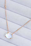 Geometric Moonstone Pendant Necklace - Tophatter Shopping Deals