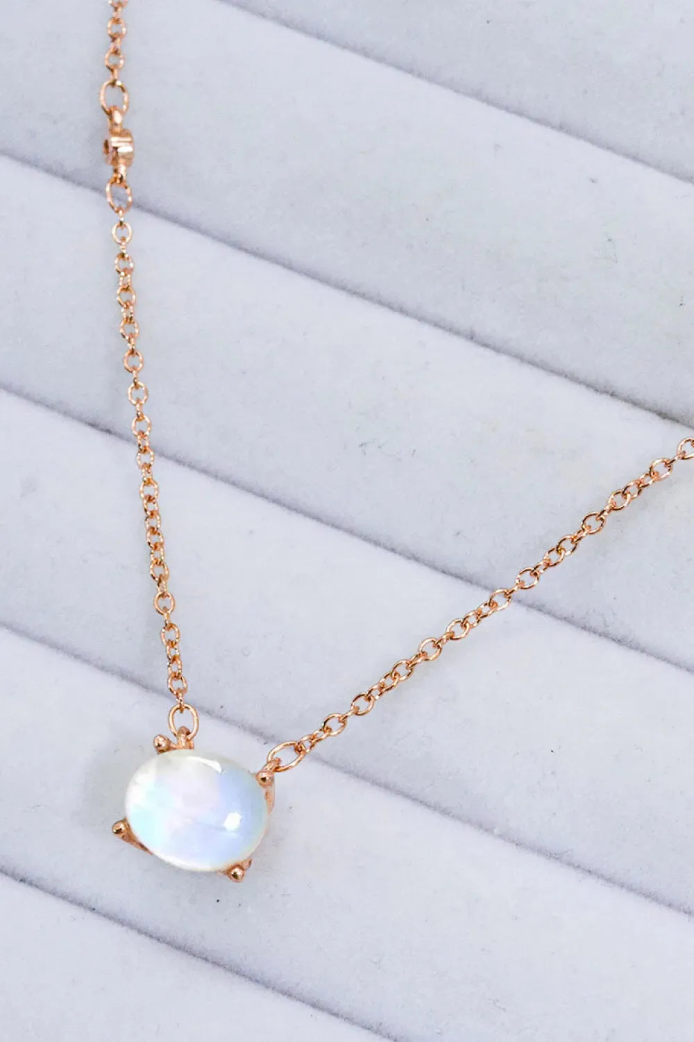 Geometric Moonstone Pendant Necklace Moonstone - Tophatter Daily Deals