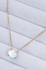 Geometric Moonstone Pendant Necklace Moonstone - Tophatter Daily Deals