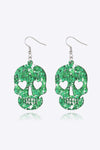 Acrylic Skull Drop Earrings Mid Green One Size Earrings - Tophatter Daily Deals