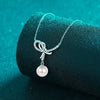 Natural Pearl Pendant Moissanite 925 Sterling Silver Necklace Moissanite - Tophatter Daily Deals