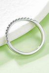 Moissanite Platinum-Plated Half-Eternity Ring Moissanite - Tophatter Daily Deals