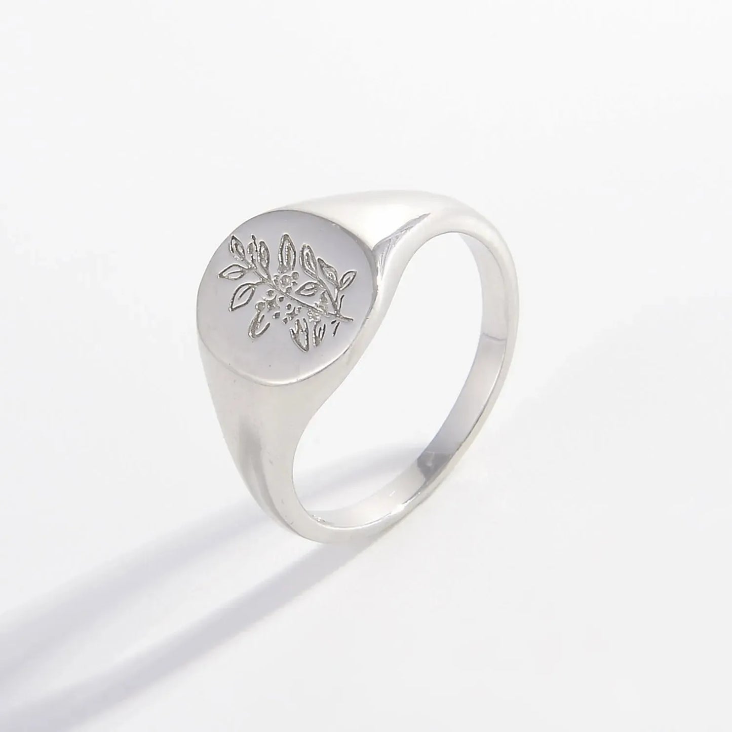 925 Sterling Silver Signet Ring Silver Rings - Tophatter Daily Deals