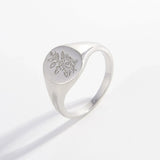 925 Sterling Silver Signet Ring Silver Rings - Tophatter Daily Deals